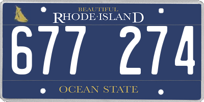 RI license plate 677274