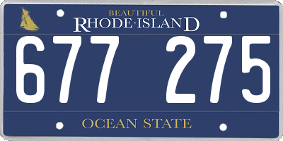 RI license plate 677275