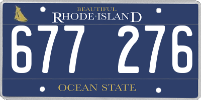 RI license plate 677276