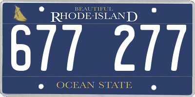 RI license plate 677277