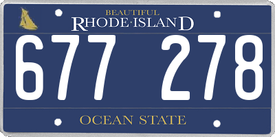 RI license plate 677278