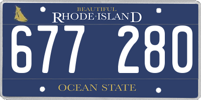 RI license plate 677280