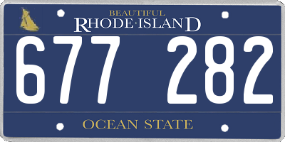 RI license plate 677282