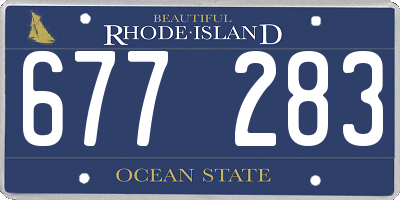 RI license plate 677283