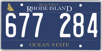 RI license plate 677284