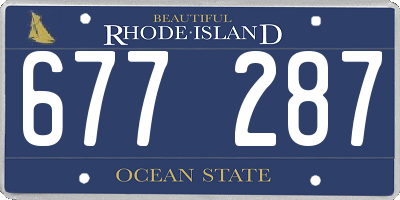 RI license plate 677287