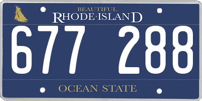 RI license plate 677288