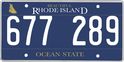 RI license plate 677289