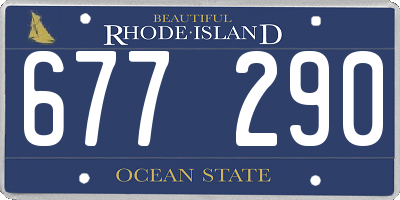 RI license plate 677290