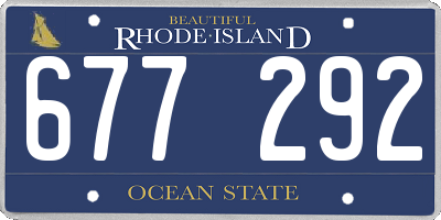 RI license plate 677292