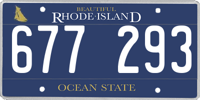 RI license plate 677293