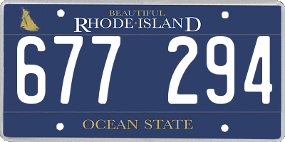 RI license plate 677294