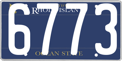 RI license plate 6773