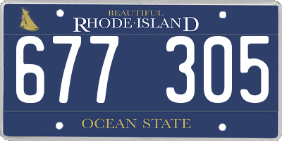 RI license plate 677305