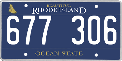 RI license plate 677306