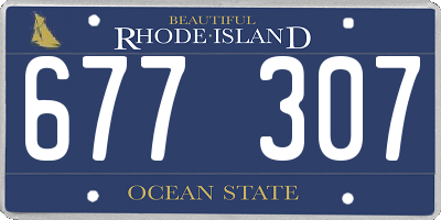 RI license plate 677307