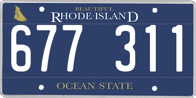 RI license plate 677311