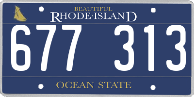 RI license plate 677313