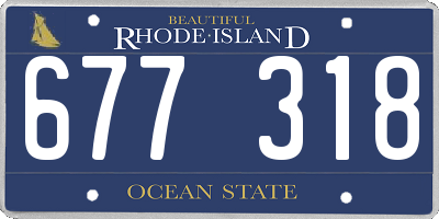 RI license plate 677318