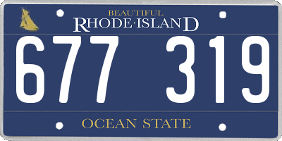 RI license plate 677319