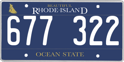 RI license plate 677322
