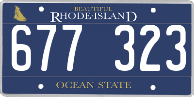 RI license plate 677323