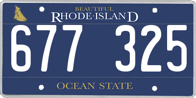 RI license plate 677325