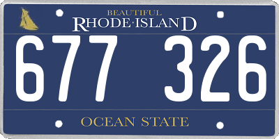 RI license plate 677326