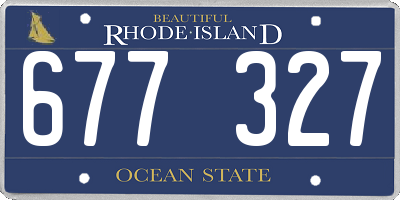 RI license plate 677327