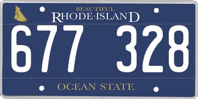 RI license plate 677328
