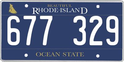 RI license plate 677329