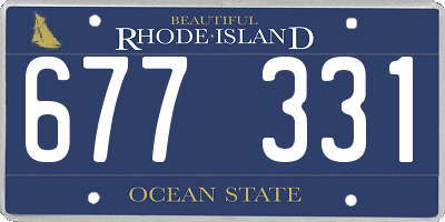 RI license plate 677331