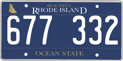 RI license plate 677332