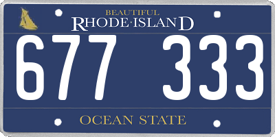 RI license plate 677333