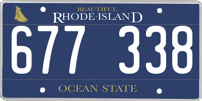 RI license plate 677338