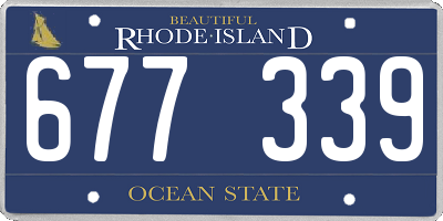 RI license plate 677339