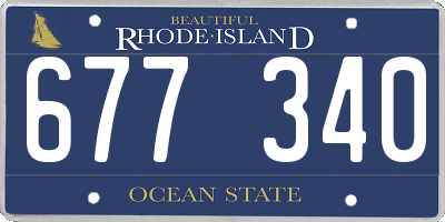 RI license plate 677340