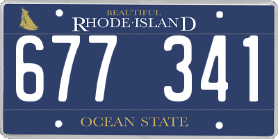 RI license plate 677341