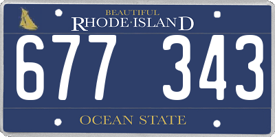 RI license plate 677343