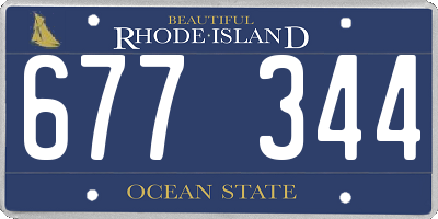 RI license plate 677344