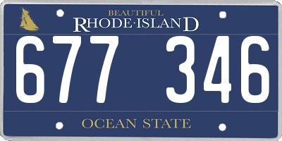 RI license plate 677346