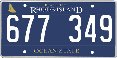RI license plate 677349