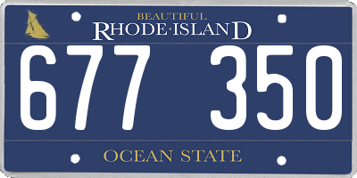 RI license plate 677350