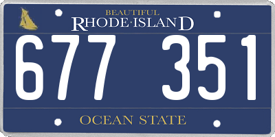 RI license plate 677351