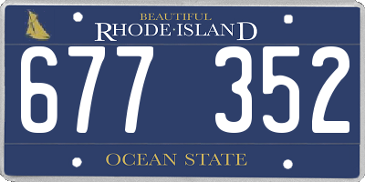 RI license plate 677352