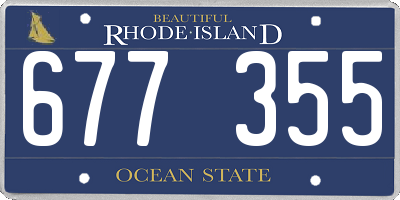 RI license plate 677355