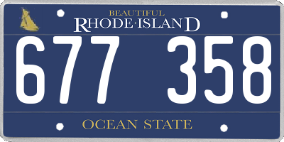 RI license plate 677358