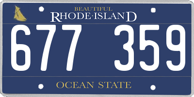RI license plate 677359