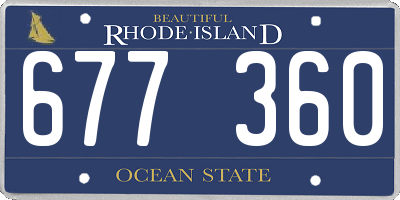 RI license plate 677360