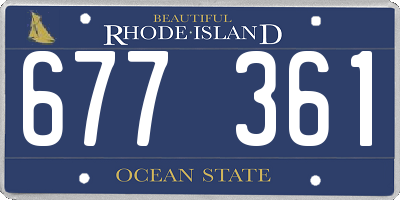 RI license plate 677361
